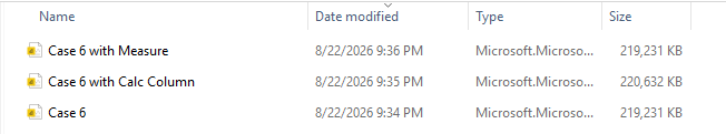 Same 10.9M-row table, three versions — the calc column is the only one that costs anything